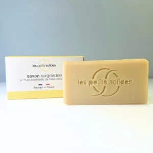 savon saponifie à froid à l'huile essentielle de litsée citronnée