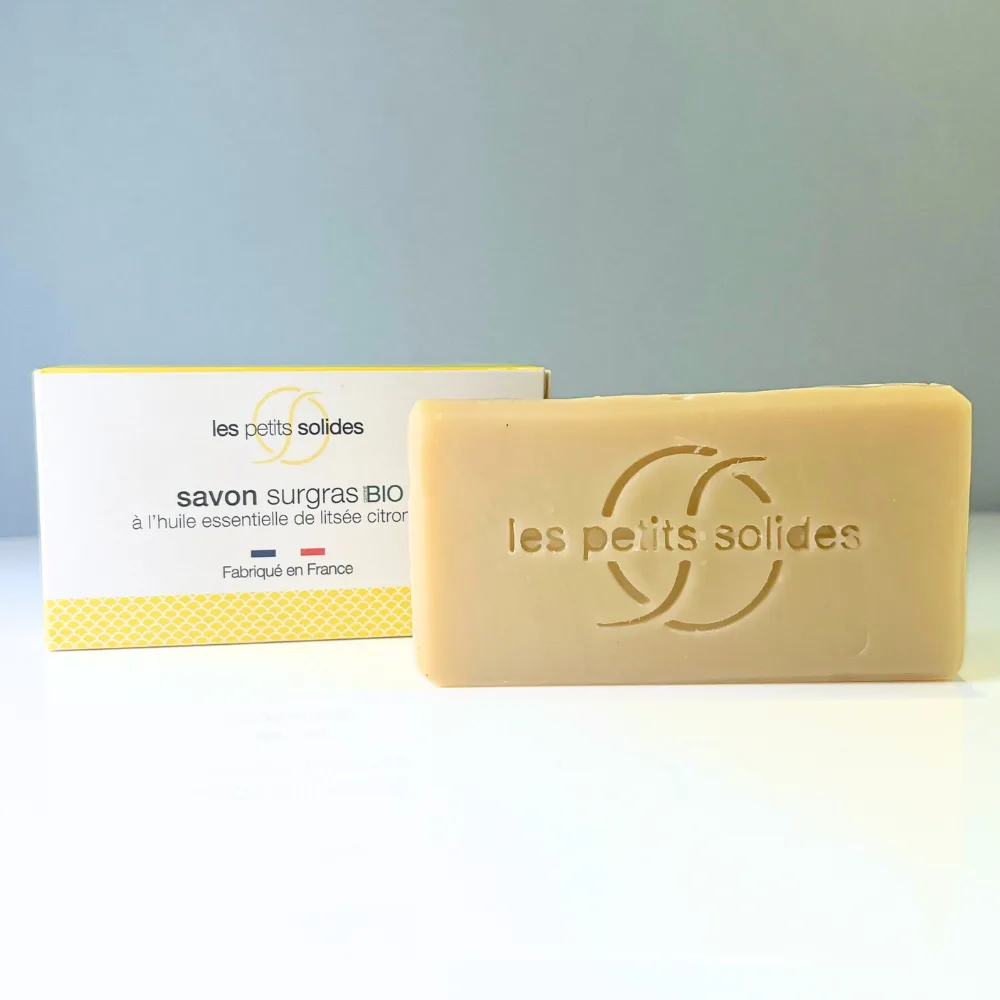 savon saponifie à froid à l'huile essentielle de litsée citronnée