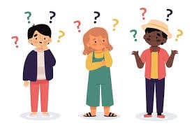 Illustration de plusieurs enfants se posant des questions