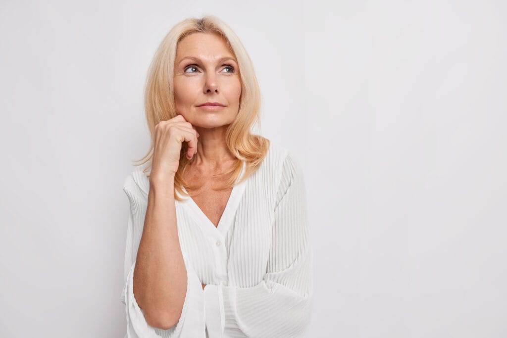 Femme mature peau protégée