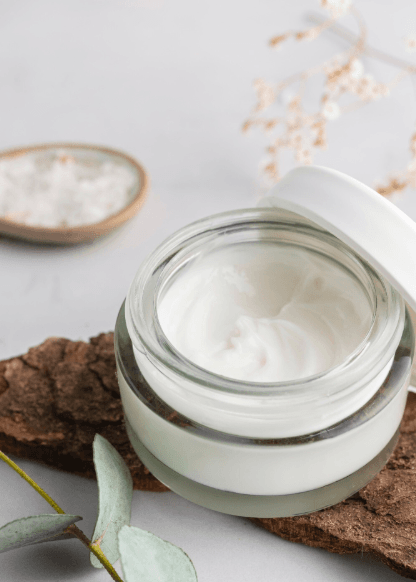 crème dans une ambiance relaxante